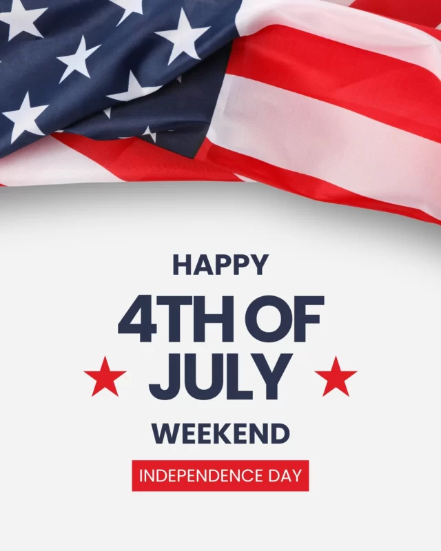 🇺🇸✨ 𝐇𝐚𝐩𝐩𝐲 𝐅𝐨𝐮𝐫𝐭𝐡 𝐨𝐟 𝐉𝐮𝐥𝐲! Today we celebrate freedom, community, and the spirit that brings us together.

Wishing you a weekend full of joy, good food, and time with loved ones. ❤️🤍💙

Let’s celebrate the land of the free and the home of the brave together!

#fourthofjuly #4thofjuly #independencedayusa #independenceday #landofthefree #usa